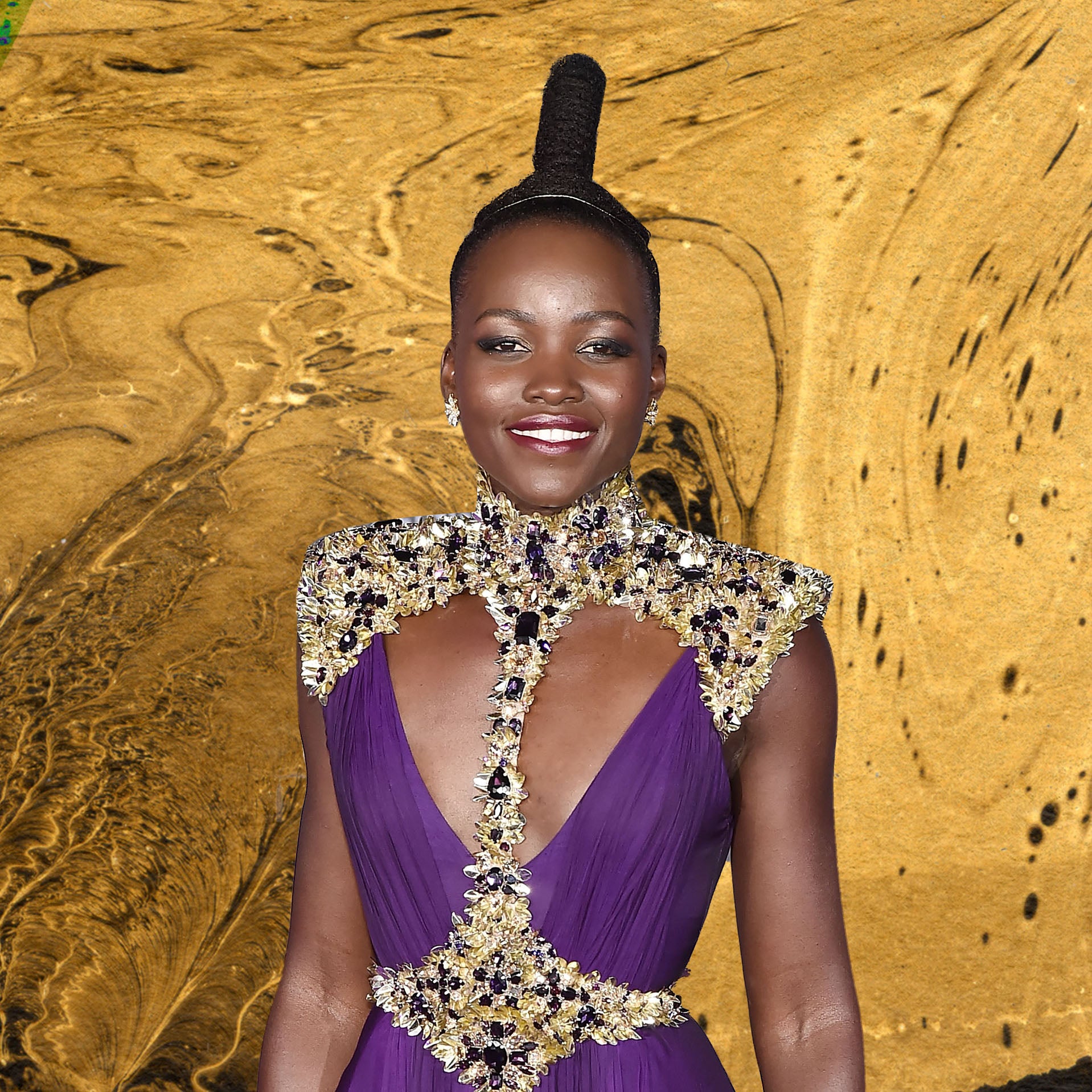 Check Out Lupita Nyong’o’s Royal Look At The 'Black Panther' Premiere
